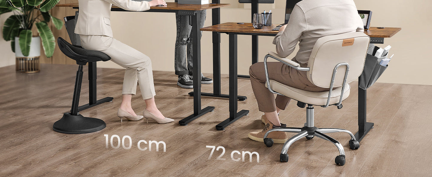 SONGMICS Height-Adjustable Electric Desk, 60 x 120 x (72-120), Adjustable Table, Memory Function for 4 Heights