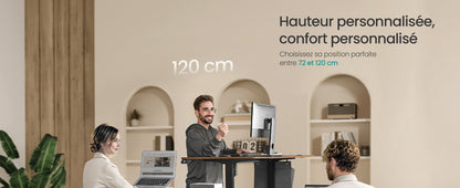 SONGMICS Height-Adjustable Electric Desk, 60 x 120 x (72-120), Adjustable Table, Memory Function for 4 Heights