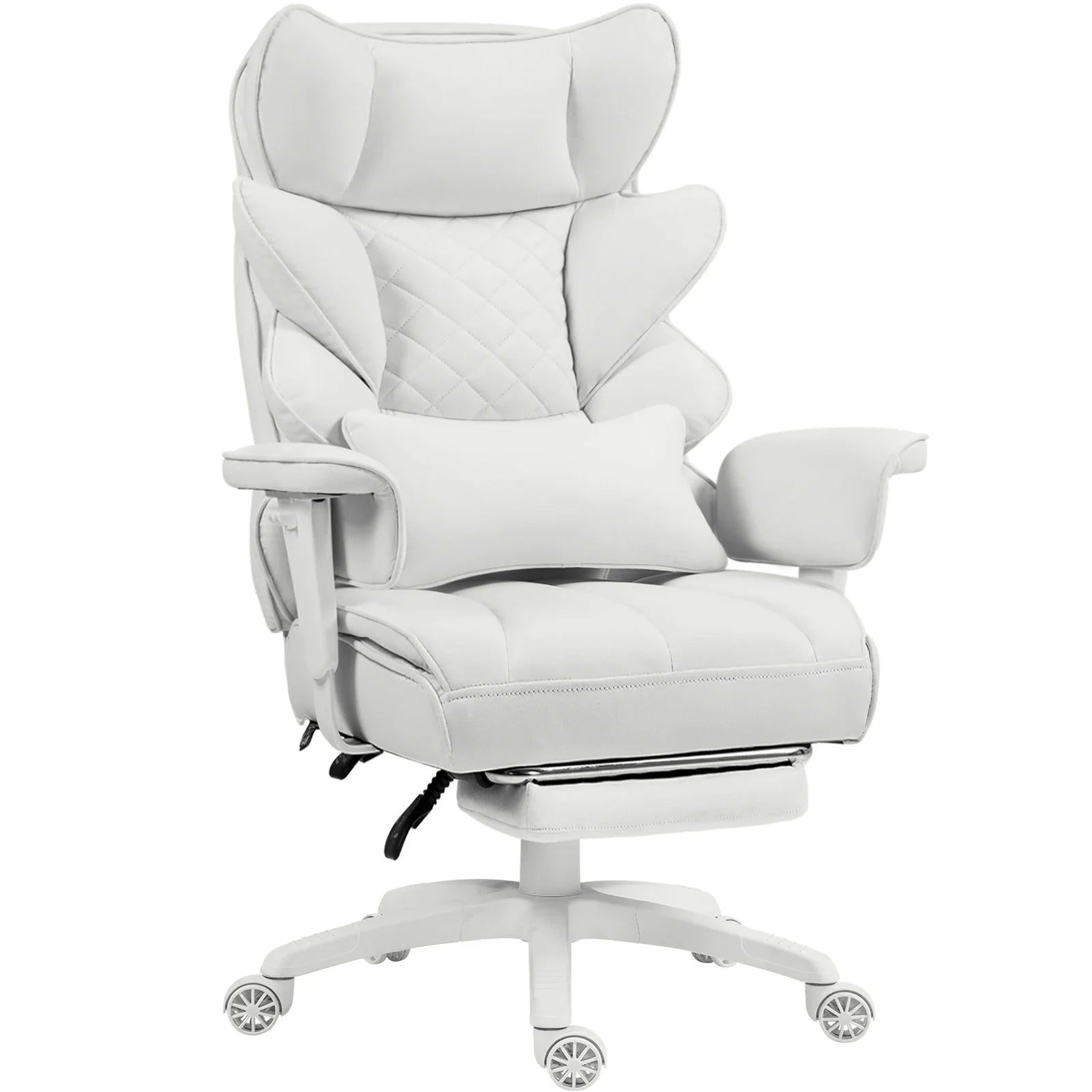 Dowinx Big and Tall Office Chair with Pocket Spring Cushion and Lumbar Support,High Back Computer Gaming Chair with Armrests